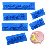 SET. 6 Emporte-pièces Texte "Happy, Birthday, Best, Wishes, et plus"